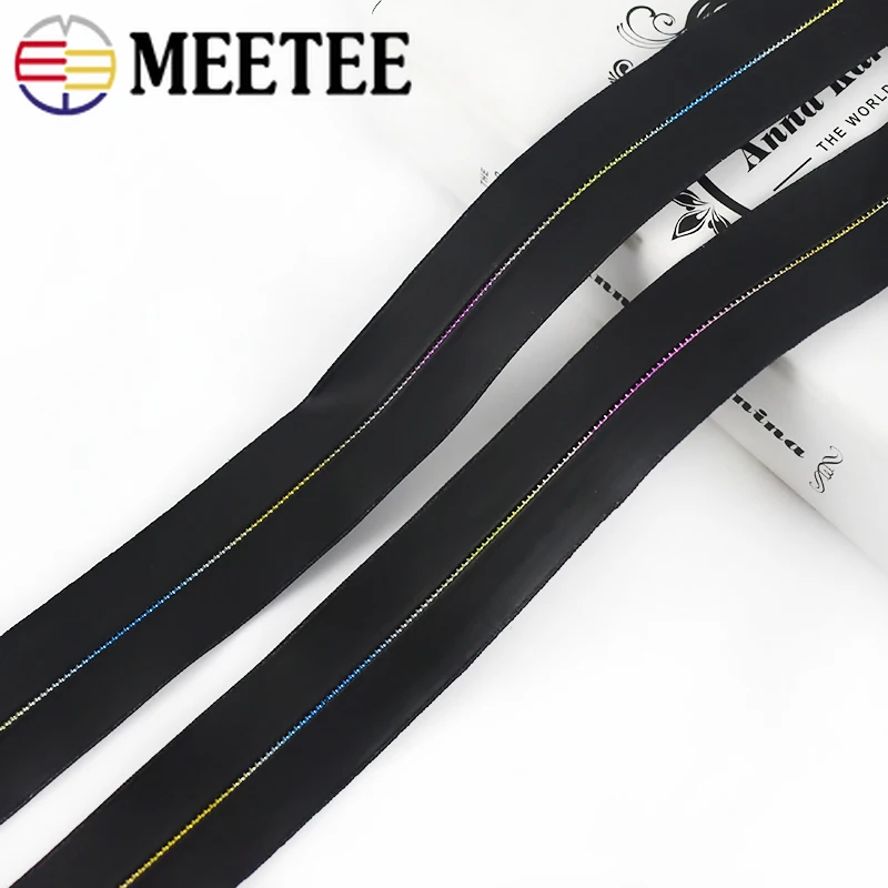 2/4M Colored Teeth 5# Nylon Zipper for Sewing Black Waterproof Zippers Invisible Plastic Zips Outdoor Jacket Bag DIY Accessories | Дом и сад