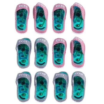 

2Pair Acupuncture Foot Massage Slippers Reflexology netic Sandals Acupuncture Feet Care Massage Shoes