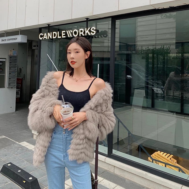 

Winter Coat Women Real Fox Fur Coat Korean Casual Real Fur Coat for Womens Clothing Abrigos Mujer Invierno 2020 W06 YY882