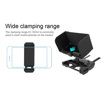 

Phone Holder Desktop With Sun Hood ABS Clamp Monitor Universal Remote Control Drone Accessories Lanyard Shade For DJI MAVIC PRO