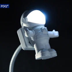 Veilleuse LED USB en forme d'astronaute, éclairage Portable réglable et pliable pour ordinateur Portable, nouveauté, décor de chambre à coucher 