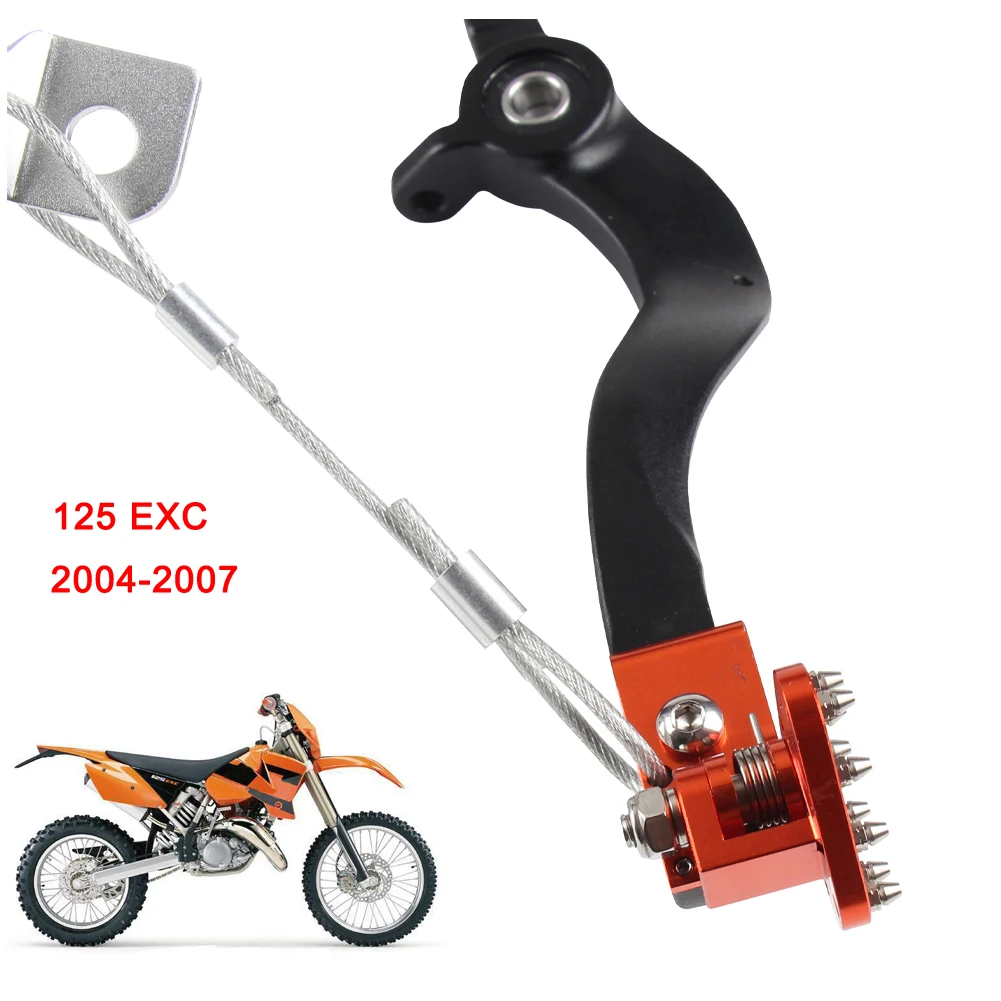 

Задняя Тормозная педаль с ЧПУ, рычаг рычага с экономией тормоза для KTM EXC125, шесть дней, 2-тактный, эндуро, мотоцикл, кроссовый велосипед 2004 2005 2006