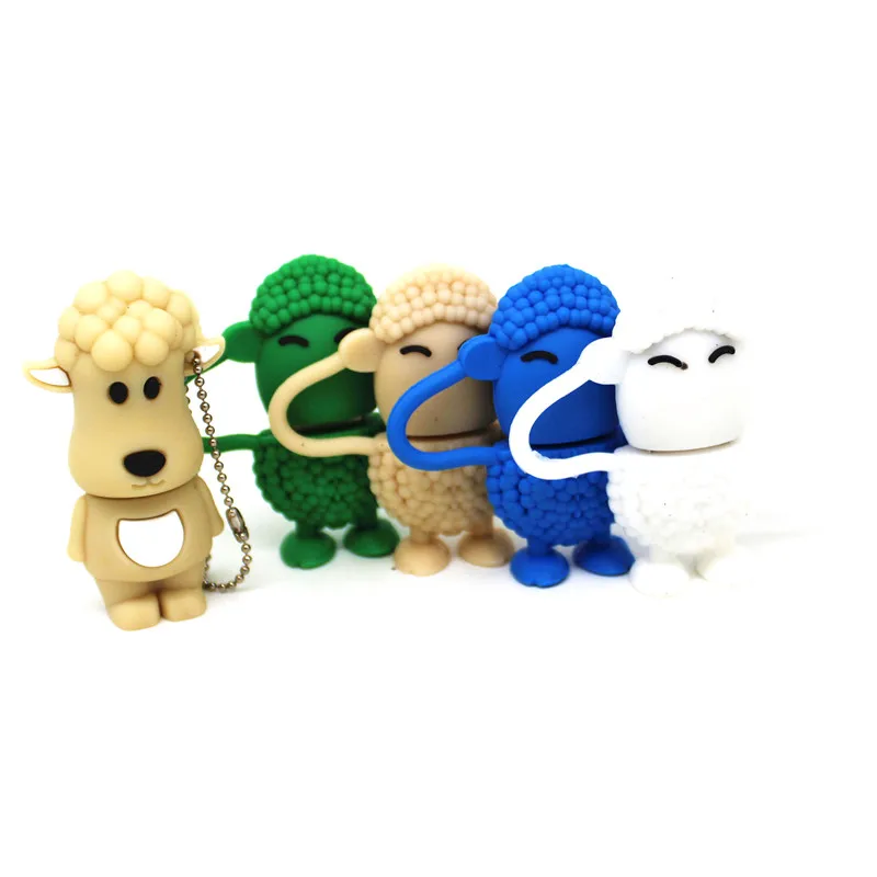 

Cute Cartoon Animal Sheep Pen Drive 32GB 64GB 4GB pendrive 8GB 16GB USB Flash Drive Mini Memory Stick 128MB U Disk