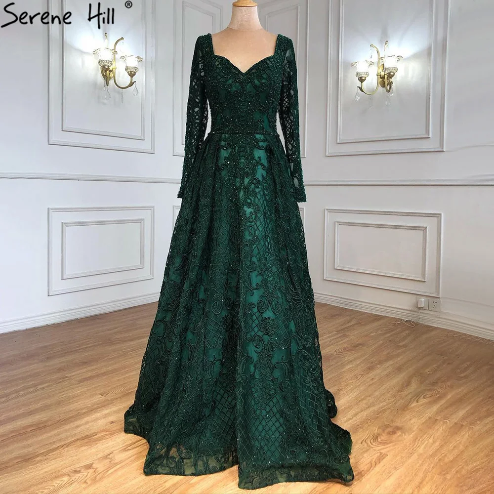 Evening Dresses Beads Long Sleeve V Neck Dubai Formal Evening Party Gowns  with Train (Color : D, Size : 8) : Buy Online at Best Price in KSA - Souq  is now Amazon.sa: Fashion