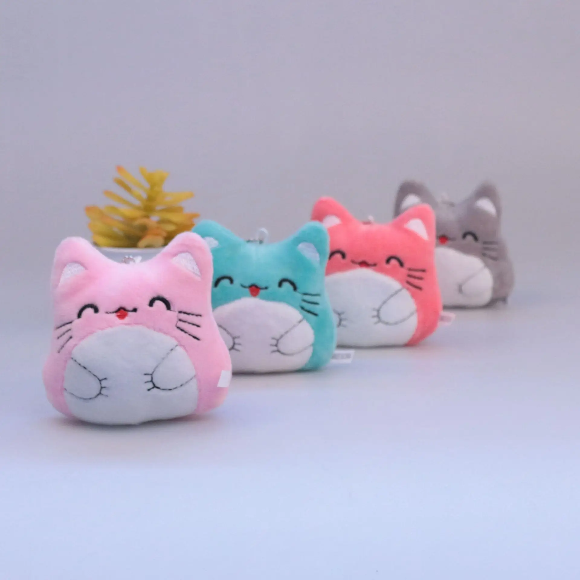 Стиль мягкая игрушка подвеска большое лицо кошка кукла котенок брелок пара кошка