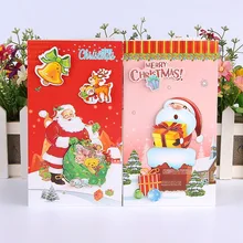 48 шт. набор счастливых рождественских открыток милый Санта-Клаус поздравительные открытки для праздников год DIY открытки в конвертах декоративные