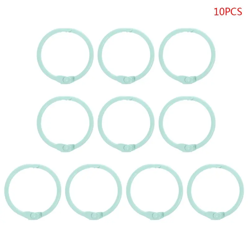 10 Uds. Hoja metálica suelta anillo de carpeta libro aros bricolaje álbumes escuela Oficina suministros artesanal M0XB