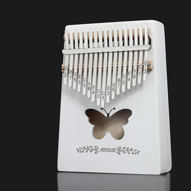 Kerus whit калимба 17 teclas de пианино высокое качество de madera de caoba instrumentos musicales калимба con libro de - Цвет: Butterfly