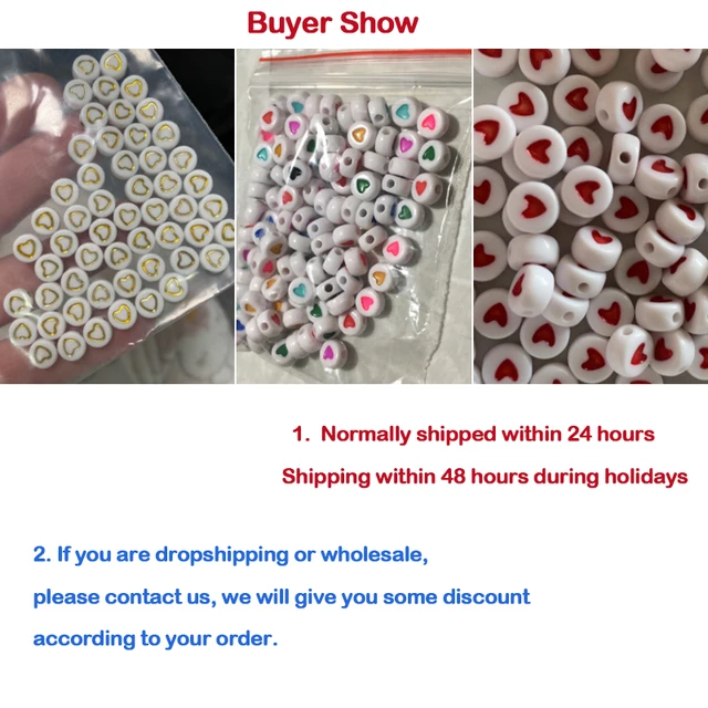 acrylic heart beads for jewelry making