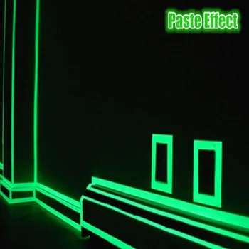 

Eco-friendly home decoration decal Glow in the dark DIY Strip Stickers Luminous band baseboard Wall Sticker living room bedroom