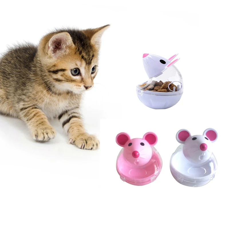 Interactive Cat Food Feeders Ball Pet Toys Tumbler Toy Smarter Cat Dogs Playing Toys Treat Ball Shaking for Dogs Increases