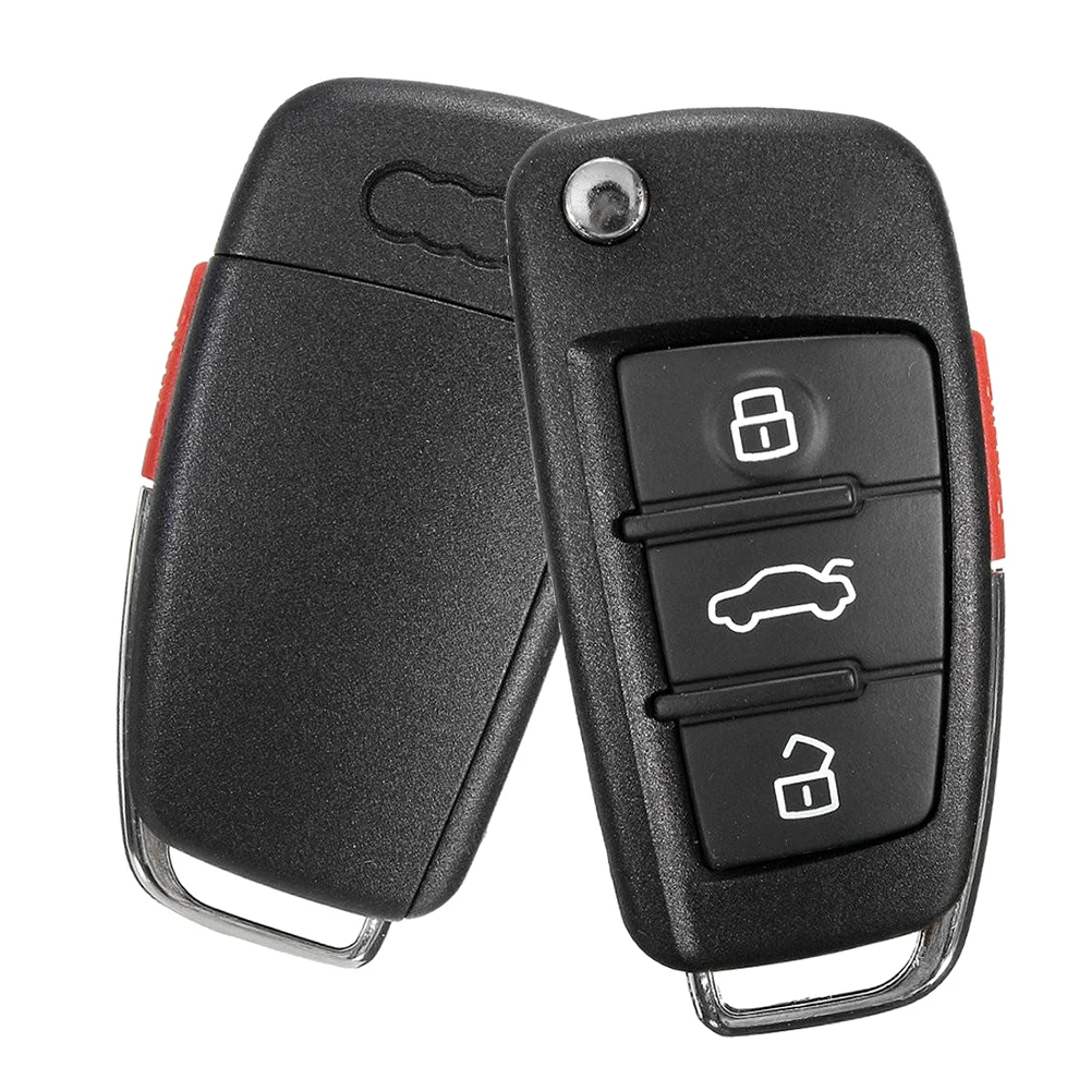 

3+1 Buttons Remote Key Fob Case Uncut Blade Shell For Audi A6 A4 A2 A8 TT Q7
