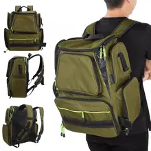 Рыболовная Снасть сумка водонепроницаемый Оксфорд ткань рюкзак большой емкости Рыболовная Сумка многоцелевой открытый трав кемпинг сумка для хранения