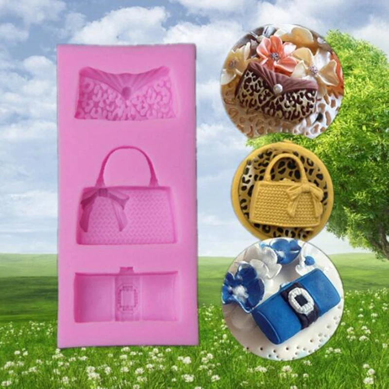 3-Piece Bow Silicone Fondant Mold Set - Mini Bow Shapes For Cake, Cookie, Chocolate & Resin Decorating