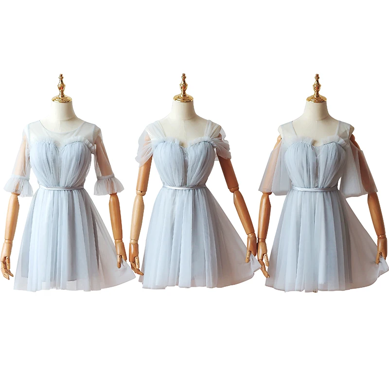 Платье для подружки невесты темно серое фатиновое платье свадьбы выступления