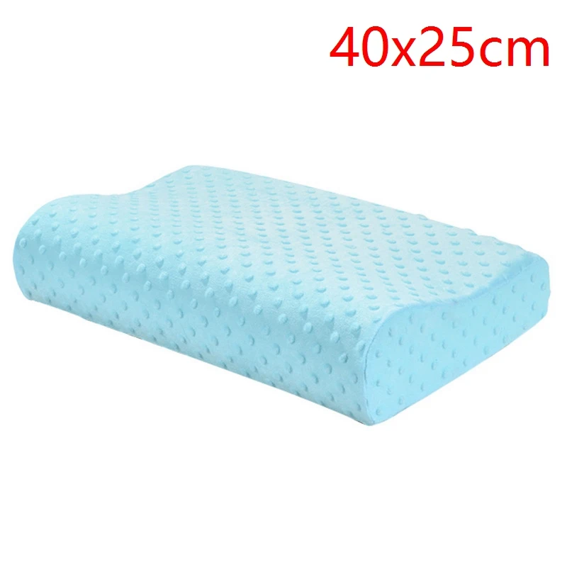 blue 40x25cm Постельные принадлежности из пены с эффектом памяти подушка для защиты шеи медленный отскок пены памяти подушка в форме бабочки здоровье шейки шеи размер 50*30 см - Цвет: blue 40x25cm