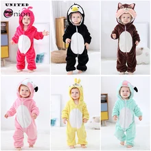 Зимние худи для новорожденных; одежда для малышей; фланелевые альпинистские костюмы для маленьких мальчиков и девочек; костюм с рисунками животных; Верхняя одежда; Пижама для малышей; комбинезон