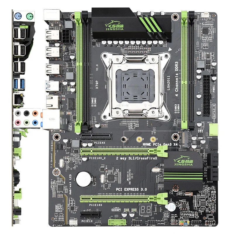JINGSHA X79P LGA 2011 материнская плата 4-канальный DDR3 64G регистровая и ecc-память Оперативная память NVME M.2 USB3.0 SATA3.0 Поддержка Intel Ксеон E5 V1& V2 Core I7 S