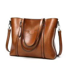 Женская Повседневная сумка, масло, воск, женские кожаные сумки, роскошные женские ручные сумки, женская сумка-мессенджер, высокое качество, большая сумка-тоут, Sac Bols