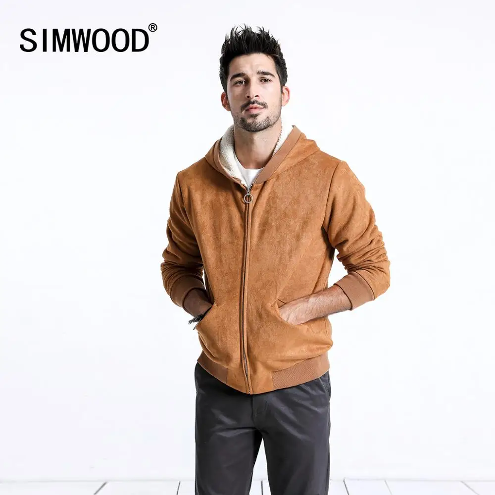 SIMWOOD 2020 Winter Men Jackets Fashion Casual Thick Short Jackets Warm Oxford Hoodie Trucker Coats Outwear Brand Jacket 180605