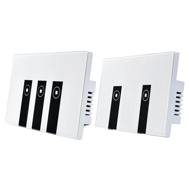 AAAE Top-2Pcs Wi-Fi Смарт Alexa светильник переключатель, 3/2 банды нажмите настенный светильник панель переключателя