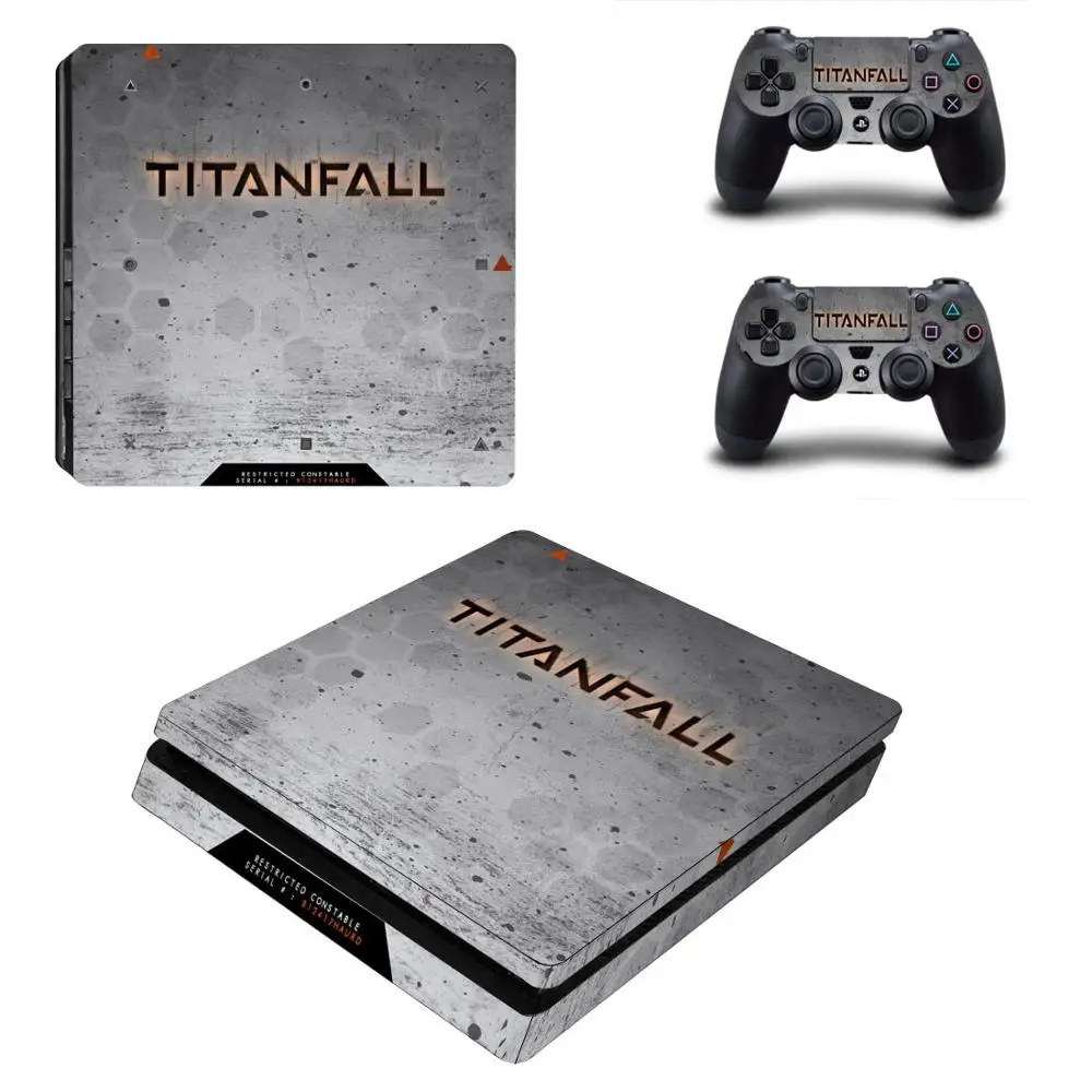 PS4 Slim sticker s Titanfall 2 PS 4 Play station 4 Slim Виниловая наклейка Pegatina для playstation 4 Slim консоль и контроллер
