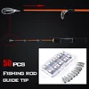 Sougayilang 50pcs/box Top Fishing Rod Rings 10 Sizes Ceramic Stainless Steel Fishing Rods Guide Ring Set Eye Rod Accessories ► Photo 3/6