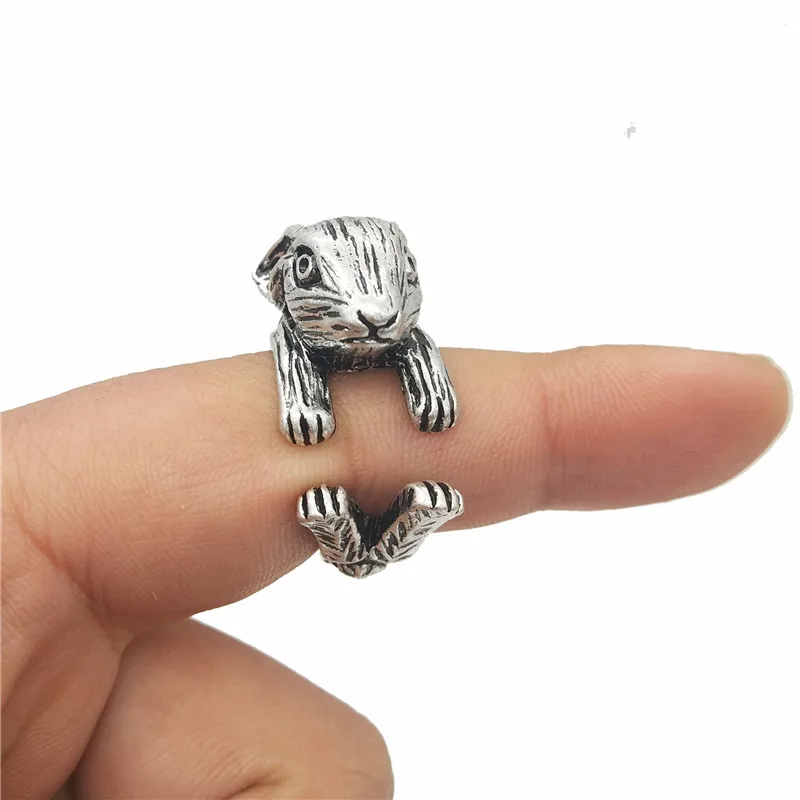 Модное регулируемое Винтажное кольцо в виде животного мужские кольца милое