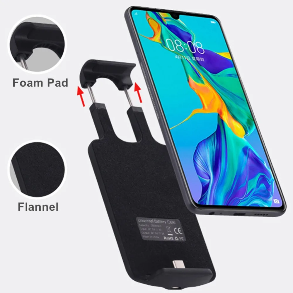 Для iPhone 6 6S 7 8 Plus X XS Max XR 5000mAh Универсальное регулируемое зарядное устройство чехол тонкий Банк питания чехол зарядка задняя крышка