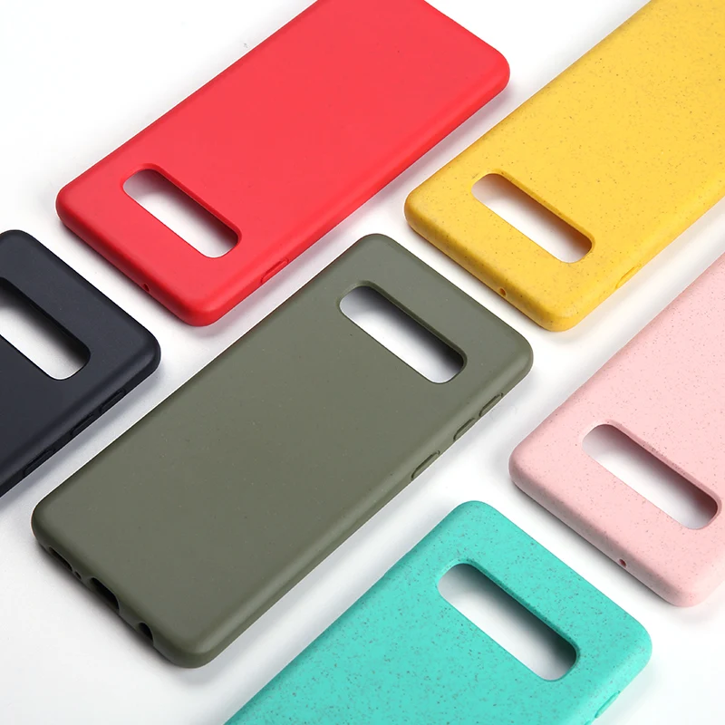 

Environmental solid color phone cases for Samsung Galaxy S10 S10Plus S10 lite S10e Matte soft silicone case cover Capa