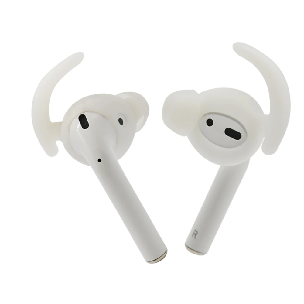 1 пара силиконовых сменных наушников-вкладышей чехол для AirPods 1 2 EarPods - Цвет: Белый