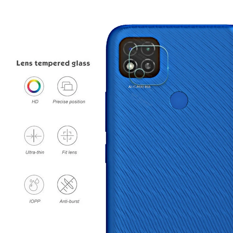 3in1 Shockproof Soft Silicone Case For Xiaomi Redmi 9c NFC Tempered Glass for Red mi 9cnfc Redmi9c Camera Protection Film Shield 