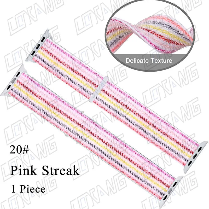 Браслет для IWO 8 IWO 9 IWO 8 Plus - Цвет: 20 Pink Streak