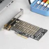 Adapter Expansion Card SATA Household Computer Safety M+B Key M.2 NVME SSD to PCIE Parts for 2230 2242 2260 2280