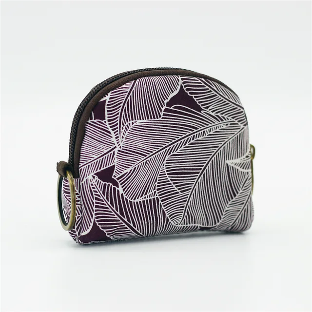 Women Leaf Large Screen Mobile Phone Bag  Capacity Canvas Messenger Bag Ladies Shoulder Bag coin purse