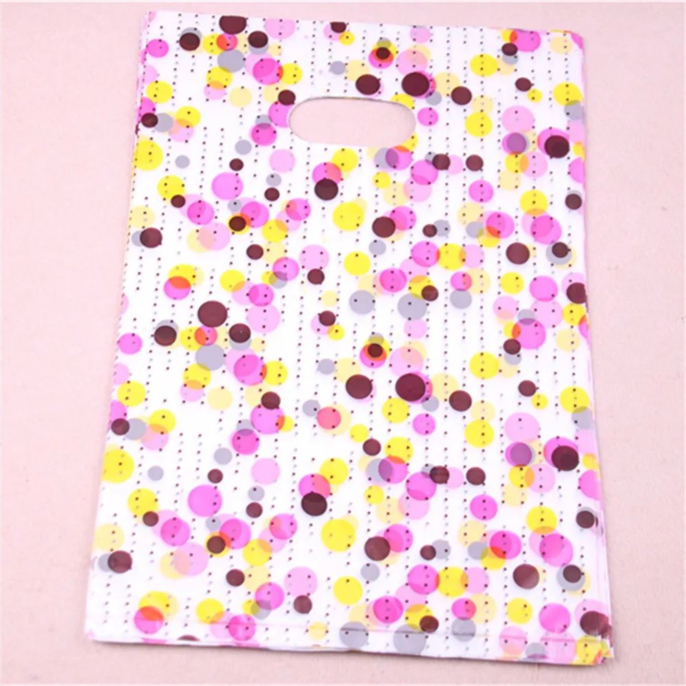 

Fashion New Multi Colorful Dot Packaging Bags for Underwear Plastic Birthday Package Bags 25pcs/lot 23*33cm