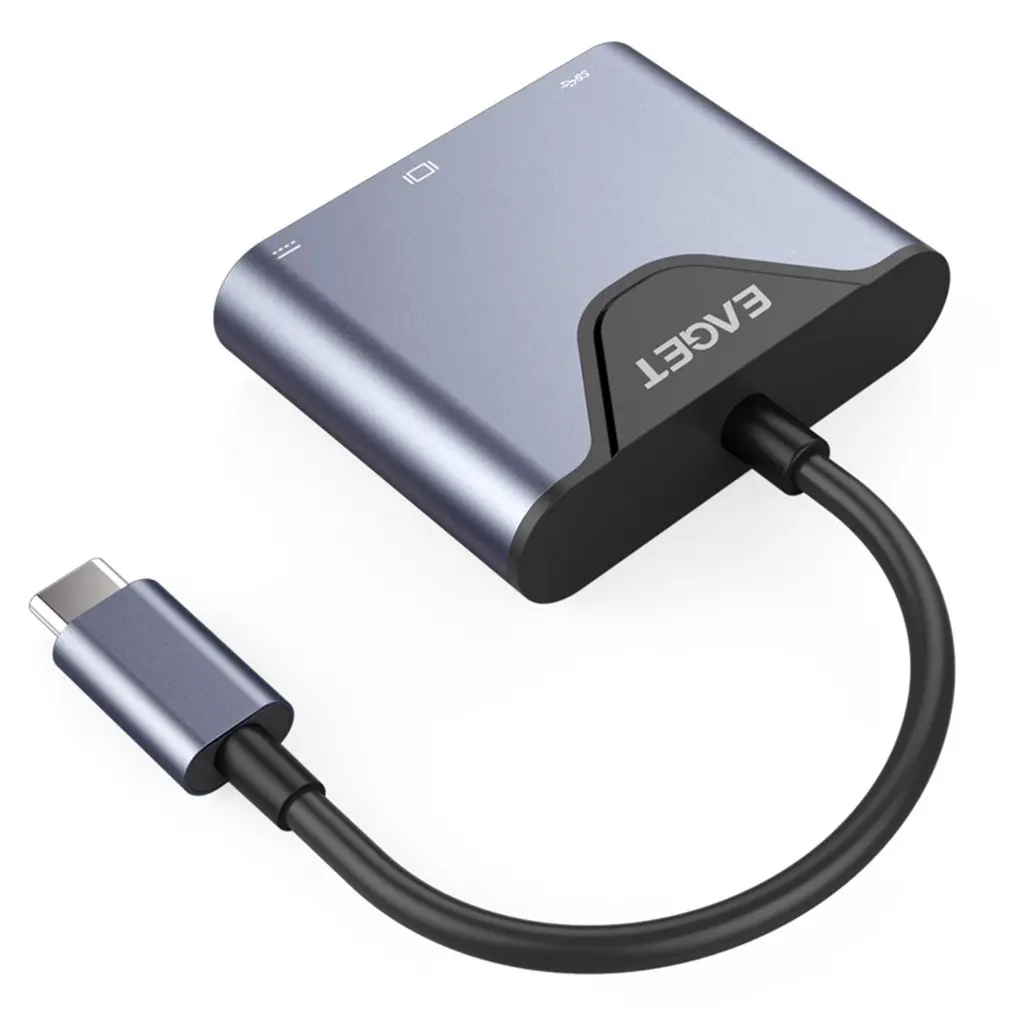 3 в 1 type-C USB HDMI Кабель-адаптер конвертер внешняя Видео Графика расширение для ноутбуков компьютеров телевизоров