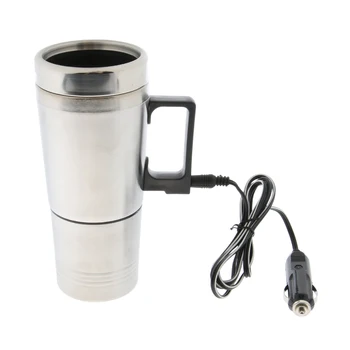 

300ML Stainless Steel 12V Car Heated Travel Mug Heating Cup Kettle
