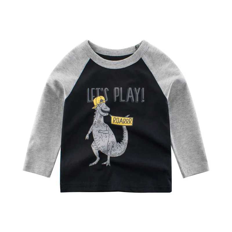 Корейская версия детской одежды осенней детской одежды футболка с длинными рукавами для мальчиков хлопковая детская одежда