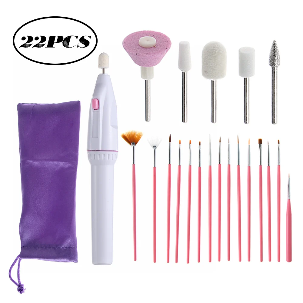 1 Set Soft Polishing Felt Cone 5 in Electric Nail File Brushes Buffer Polisher Drill Grinder Tools Manicure Machine | Красота и