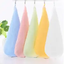 1pcs 25*25cm מוצק צבע במבוק סיבים רך תינוקות תינוק ילדי מגבת הפנים כותנה שיער יד רחצה מגבות סמרטוטי יד מגבת מגבות(China)