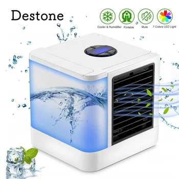 

Air Conditioner Portable Arctic Air Cooler 7 Colors LED USB Personal Space Cooler Fan Air Cooling Fan Rechargeable Fan Home Desk