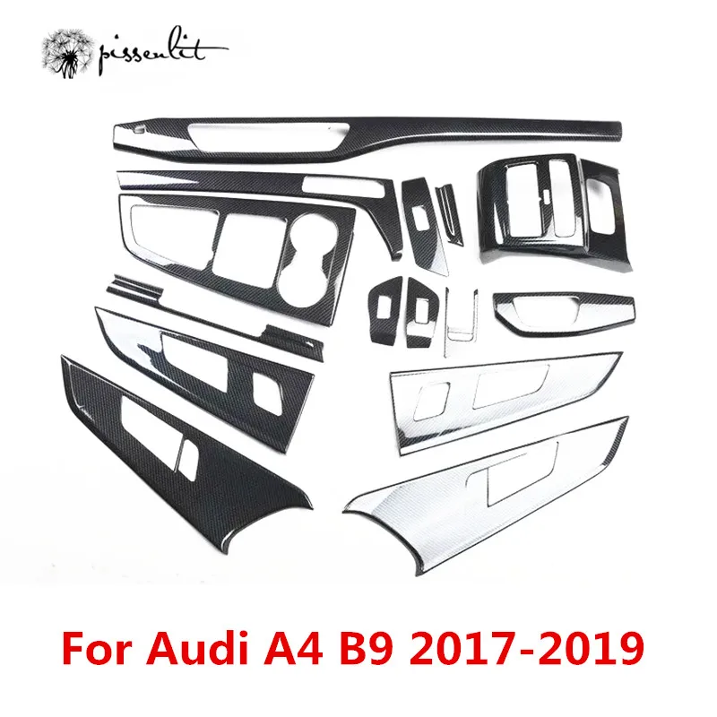 Узор из углеродного волокна для Audi A4 B9 A5 2017-2019 аксессуары интерьера коробка