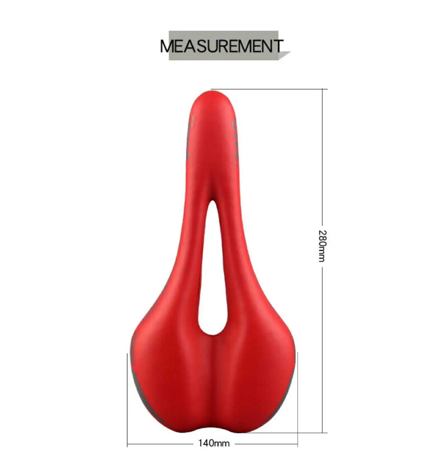 

VELO SADDLE SEAT ROAD MTB CITY BIKE CUT OUT 280X140 RED STORE CLEARANCE
