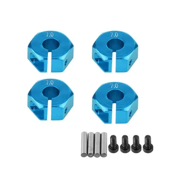 

4pcs/lot 7mm Thick 12mm Aluminum Wheel Hex Nut With Pins Drive Hubs 102042 Upgrade Parts For 4WD RC Car Himoto