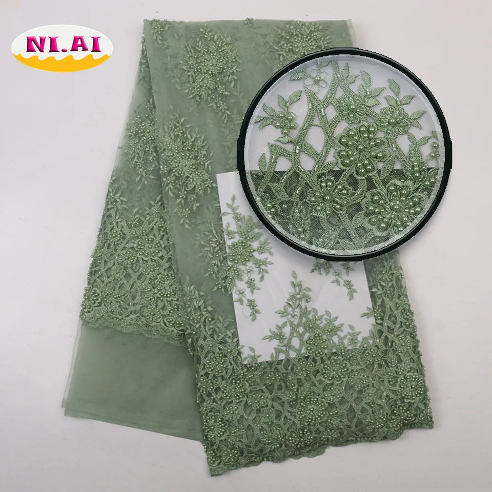 3D Роскошные кружевные ткани, лук ручной работы сетчатая ткань, вышитый тюль кружева для платьев MR2889B