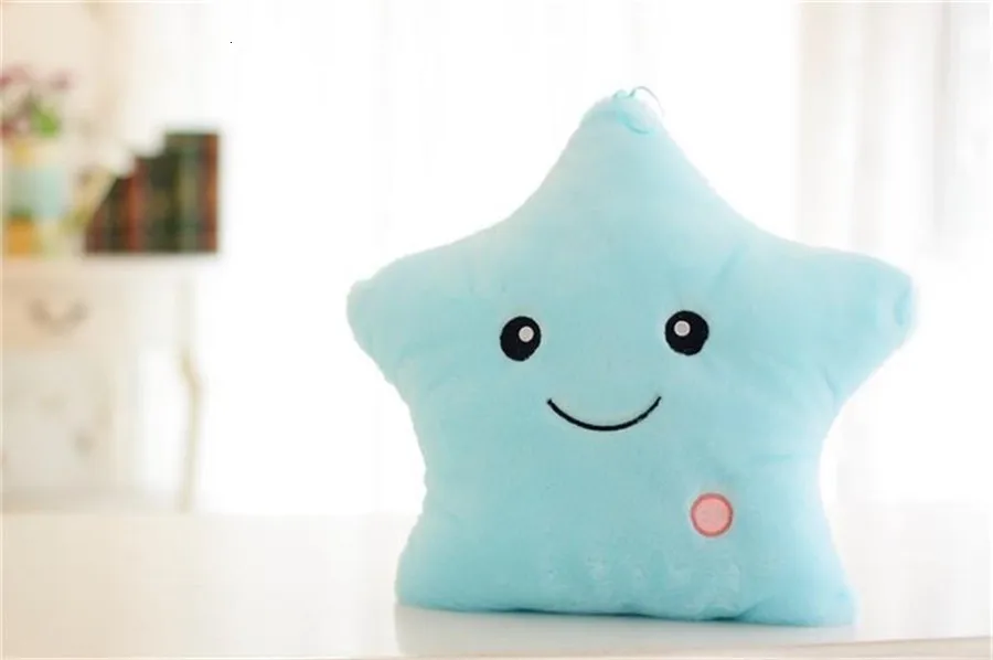 Luminous Pillow Soft Stuffed Plush Glowing Colorful Stars Cushion Led Light Gift For Kids Children Girls glow in the dark toy