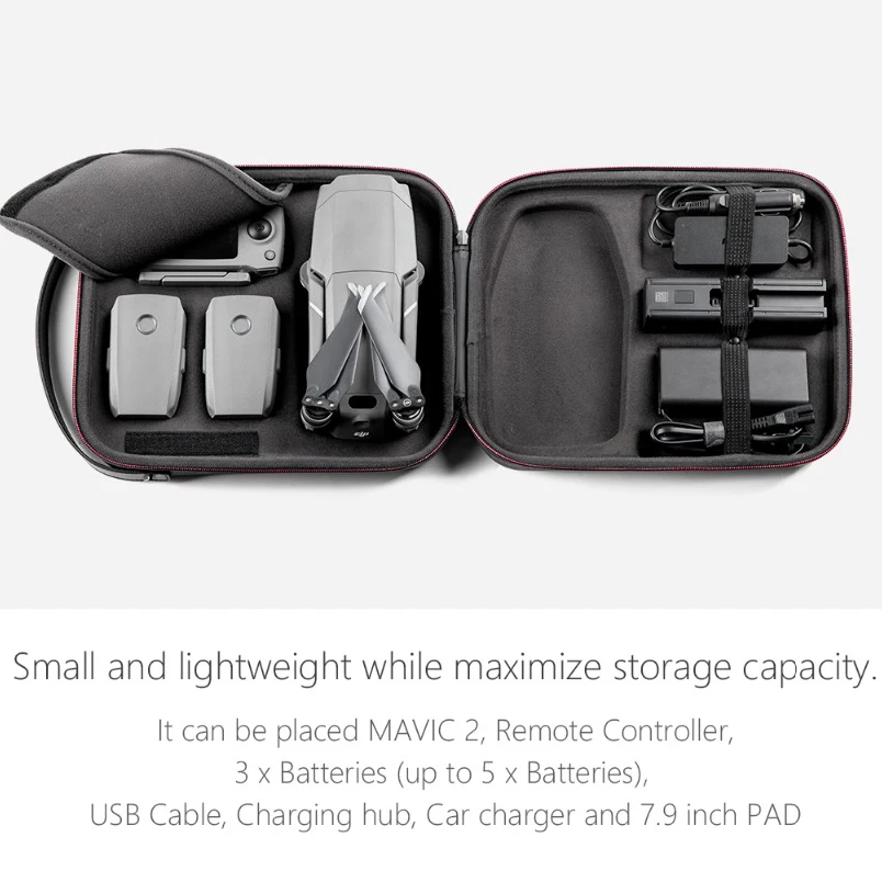 PGYTECH Safety Carrying Case for Mavic 2 Pro Zoom Waterproof Drone Bag Shoulder Bag Handbag Portable Case Box For DJI Mavic 2