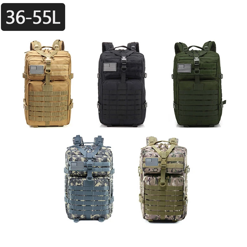 

Nylon Large 3P Sports Backpack Tactical Camouflage Outdoor Bag Large-capacity Men's Travel Commute 6 Colors New Style