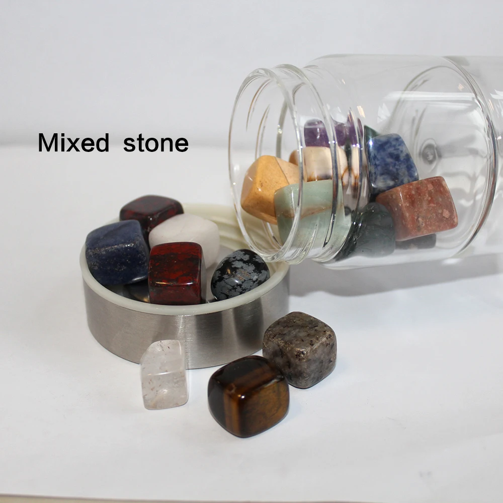 mixed stone Runyangshi натуральный кристалл стеклянная бутылка для воды целебная палочка эликсир кварцевый кристалл целебная бутылка - Цвет: mixed stone